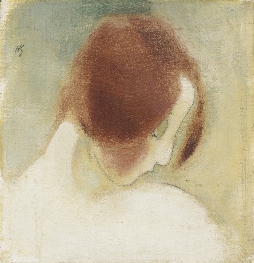 oldpaintings:  The Red-Haired Girl II, 1915 by Helene Schjerfbeck (Finnish, 1862–1946)