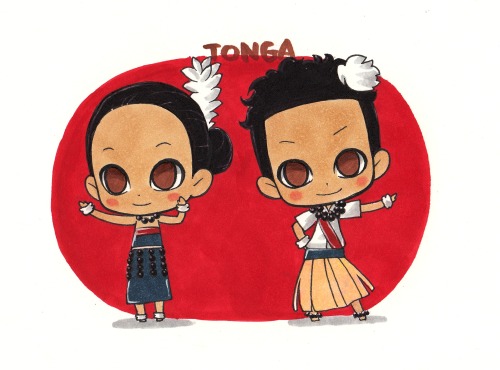 sakurajoker: Polynesian dancers chibi. 