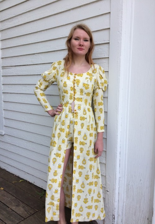 60s Novelty Clock Print Dress Hot Pants Maxi Dress Mod Hippie S XS www.etsy.com/listing/5567