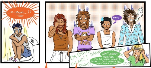 Greek Mythology AU Where Some Of The Greek Heroes Get Together And Have A Sleep Over And It Ends With