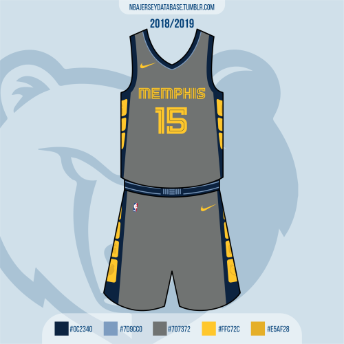 memphis grizzlies jersey pattern