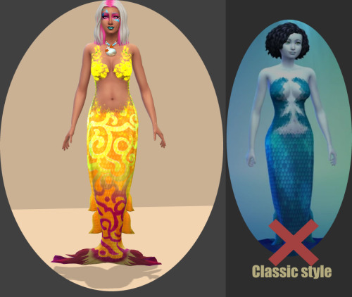 Deep Sea Mermaid Top Sims4 CC