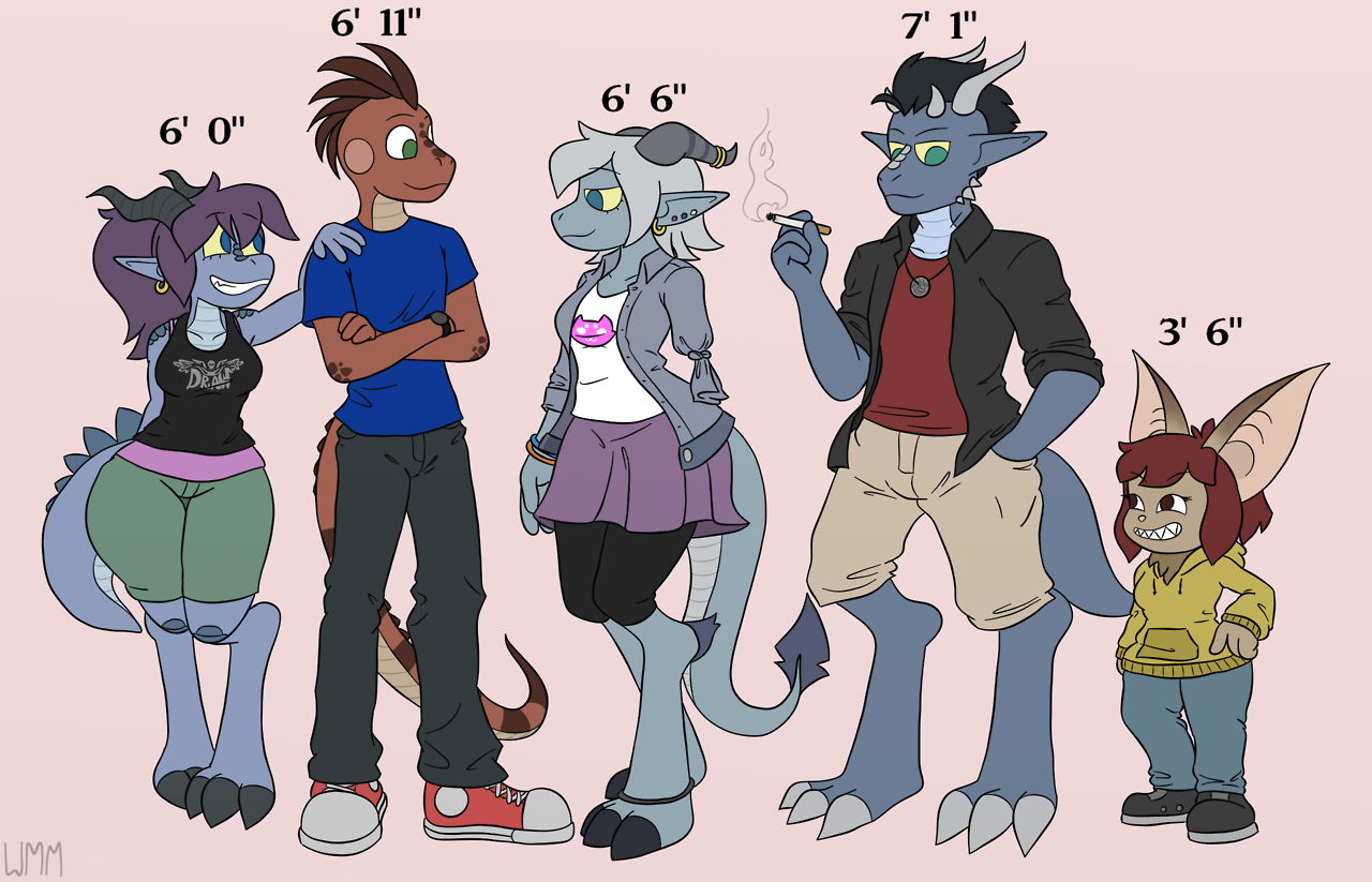 The heights of all my OCs…just in case you were wondering for whatever reason.