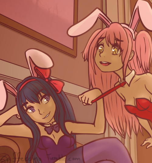 caffeccino:  Bunnygirl Madoka and Homura porn pictures