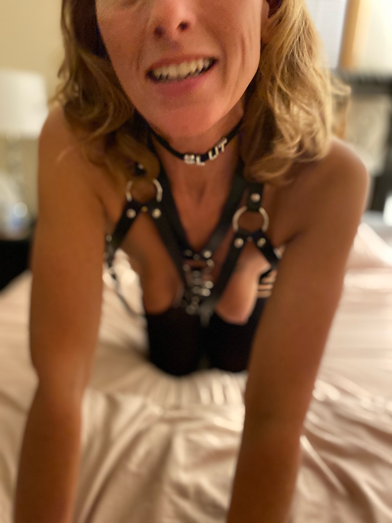 Porn whynotsheisamazing:On her new leather strap photos