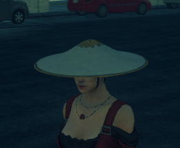 Jingasa hat, white