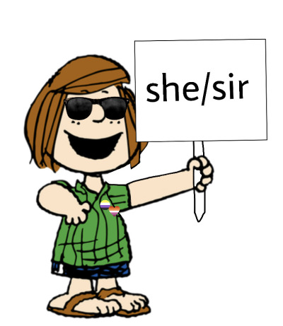 evilkitten3:justsomeguycore:in honor of my mom inexplicably calling peppermint patty