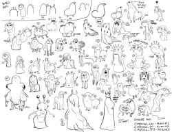Orgalorg concept drawings by guest character