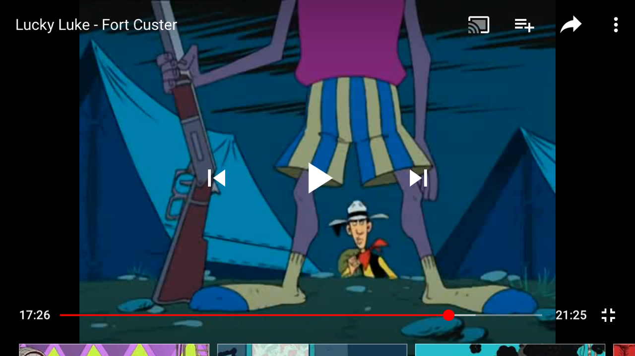 In this Lucky Luke episode, Fort Custer, after the soldiers strip to wash their clothes,