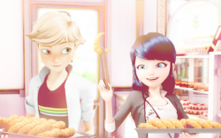 eggpuffs:  ✿ MLB ✿  sabine and tom feel unwell so marinette and adrien run the boulangerie-pâtisserie for the day. marinette teaches adrien how to bake and he has one of the best days of his life.