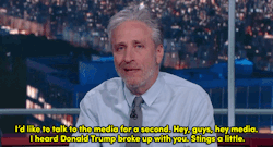lioness-roars:  micdotcom: Jon Stewart delivers some brutally honest breakup advice to the media on Donald Trump Just when I thought I couldn’t love Jon Stewart more. 