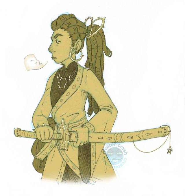 A fantasy samurai of the sun from my sketchbook