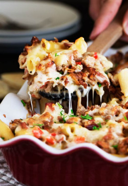 verticalfood:  Bacon, Sausage &amp; Ham Pasta Casserole 