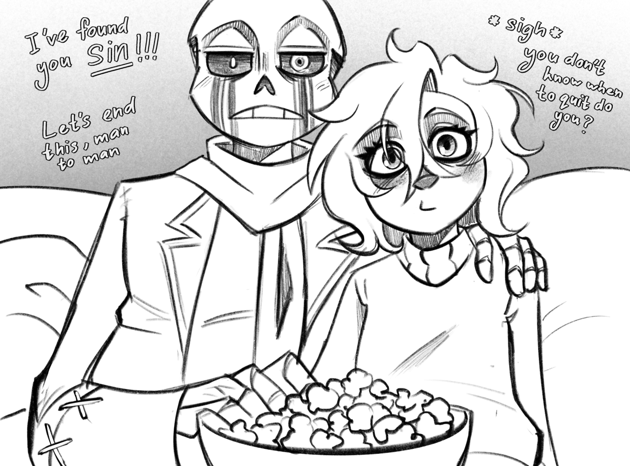 Sirsen — Horror sans and Paps try out local foods The