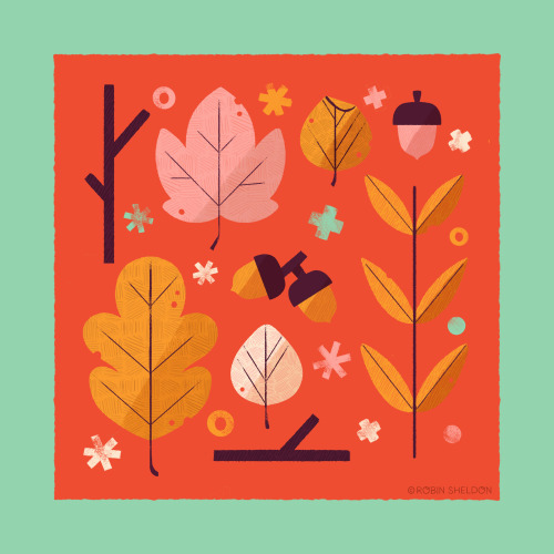 DAY 5 Leaves ✨- Robin Sheldon Illustration