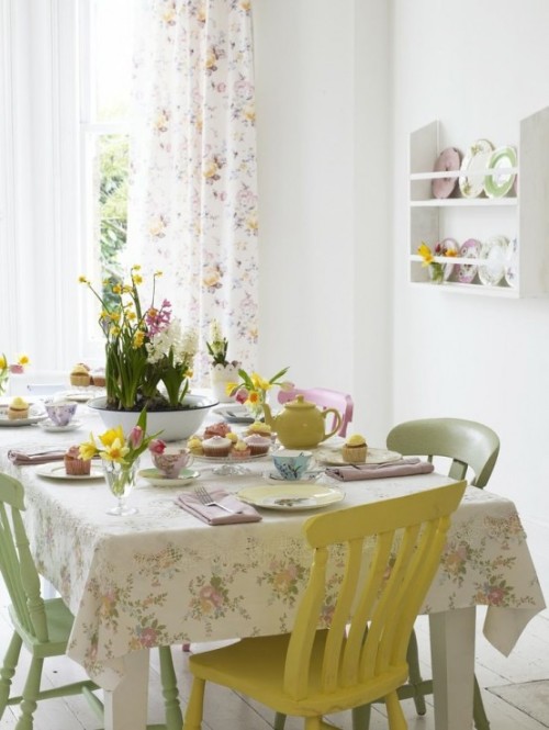 Springtime-Themed Dining Rooms