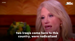 wilwheaton: micdotcom:  micdotcom:  Kellyanne Conway invents fake terrorist attack “Bowling Green Massacre” In a Thursday night interview with MSNBC’s Chris Matthews, Kellyanne Conway defended Trump’s travel ban with what she would call “alternative