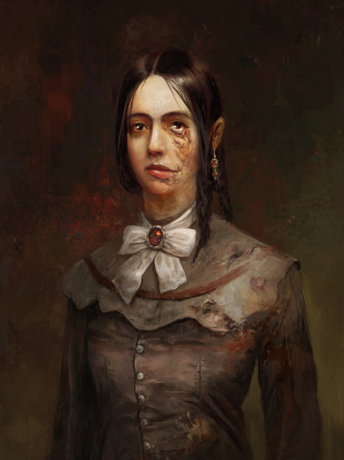 Layers of Fear portraits of wife by Andrzej Dybowski