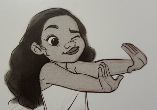 moana-daily:Young Moana concept art :)From Art of Moana book