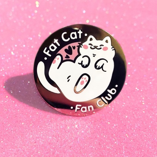 catmintstudios: Are you a member of the Fat Cat Fan Club? New enamel pins available now! ✨
