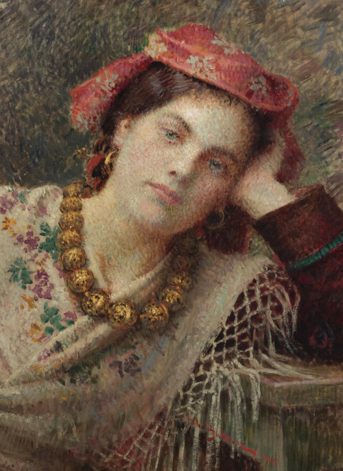 Vlacho Bukovac - Daydreams - 1905