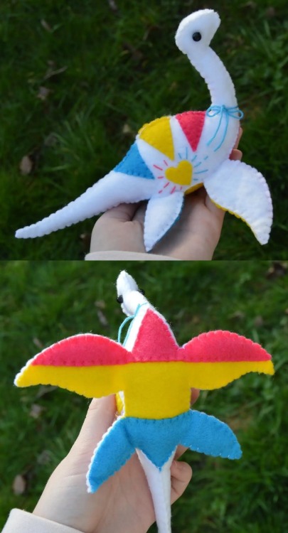 sosuperawesome:Plush Pride Dinosaurs Peaches N Plushies on Etsy 