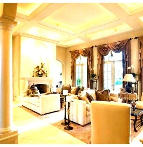 Wichita OpenLarge Tuscan Formal And Open Concept Beige Floor And Travertine Floor Living Room Photo With