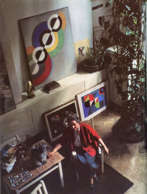 Sonia Delaunay in her studio, 1954 by Alexander Liberman