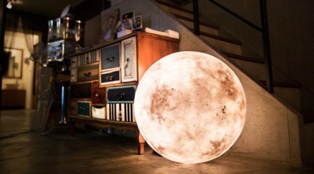 sixpenceee:  Lanterns That Look Like the Moon Taiwanese design firm Acorn Studio