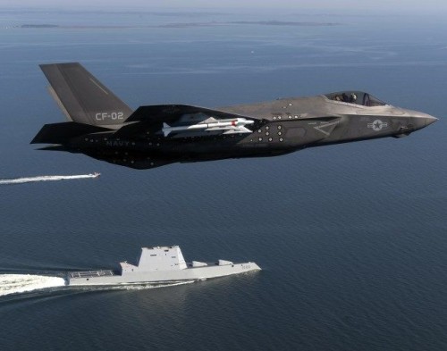 vbeserk - Lockheed Martin F-35C Lightning II with USS Zumwalt...