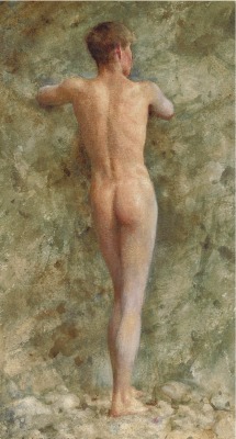 nude-body: Henry Scott Tuke - A standing