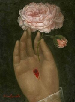 weepingwidar:  house-of-neptune: Wounded Hand with Rose | Fatima Ronquillo   Fatima Ronquillo (Philippines, 1976)   