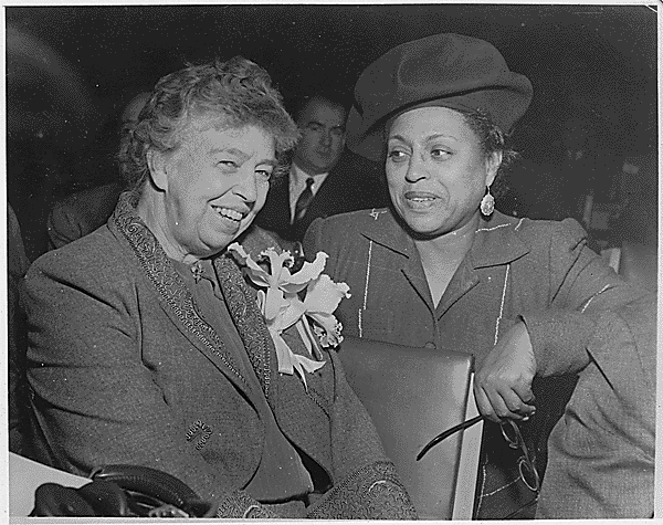 On September 21, 1950, Eleanor Roosevelt and Edith Sampson attended the 5th @united-nations General 
