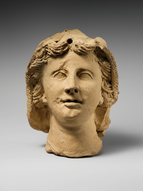 tintinnabulums:Head of a youth. 3rd - 2nd c. BC; terracotta. The Metropolitan Museum of Art.&nb