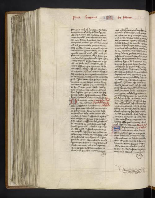 LJS16, Puzzle initial from Speculum historiale, Books 25-28, f. 45r. A volume, probably the third fr