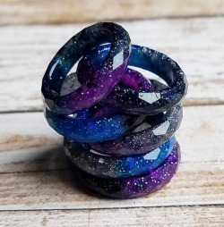 sosuperawesome: Galaxy Resin Rings and Ring Cones  Nalani Star on Etsy  See our #Etsy or #Rings tags  
