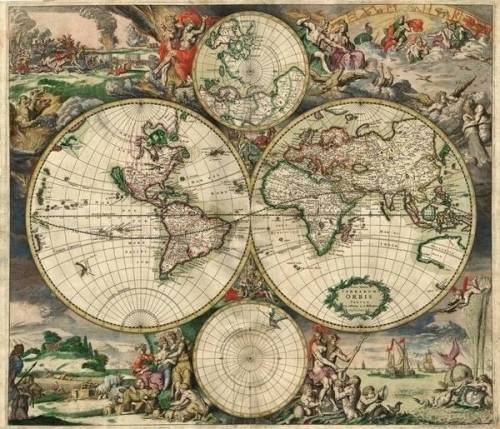 A map of the world from 1689.