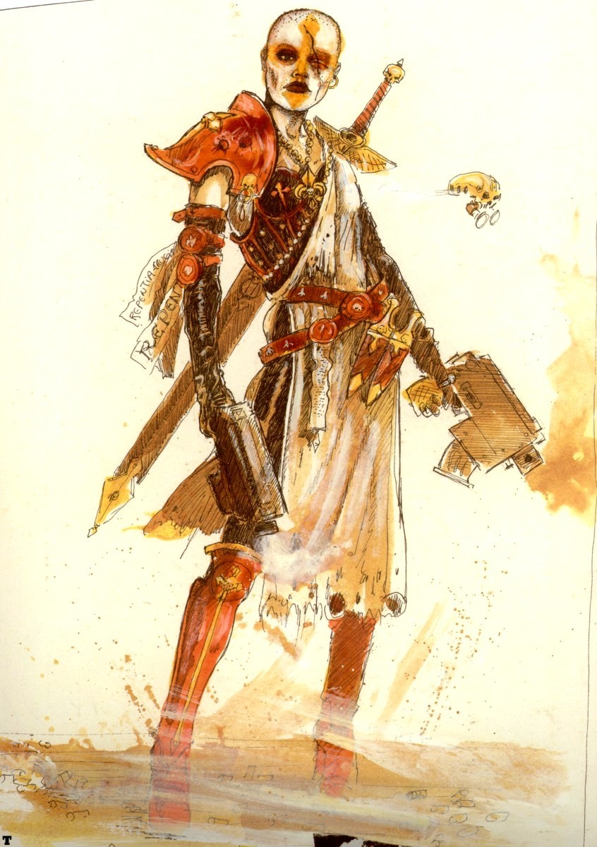 motesofdust3487:  John Blanche. Genius art director. The Soul of the 41st Millennium.