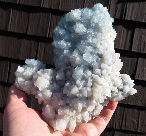 A scarce limited find of large cabinet Blue and White Porcelain Fluorite with calcite. Yaogangxian, 