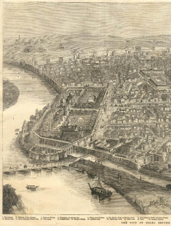 indophilia:   “The City of Delhi Before the Siege,” from the Illustrated London News, Jan. 16, 1858  