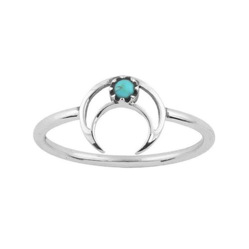 Sterling Silver &amp; Turquoise Lunar Eclipse Ring ~ Available at www.emptycasket.co.uk✨We ship 