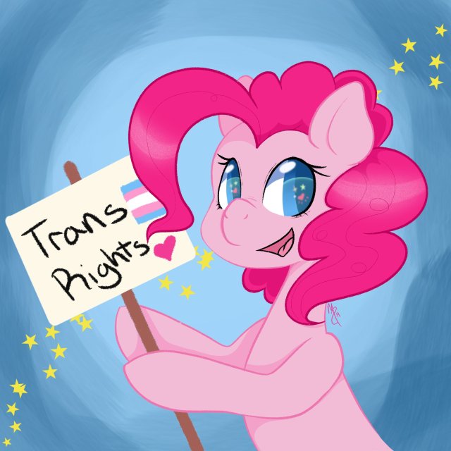 waifupeachie:Pinkie says trans rights, pass it on