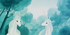  “There has never been a time without unicorns. We live forever. We are as old as the sky, old as the moon.” The Last Unicorn (1982)   Yooooooooooooung! This was my shyt! Used to watch it with my sisters, haha