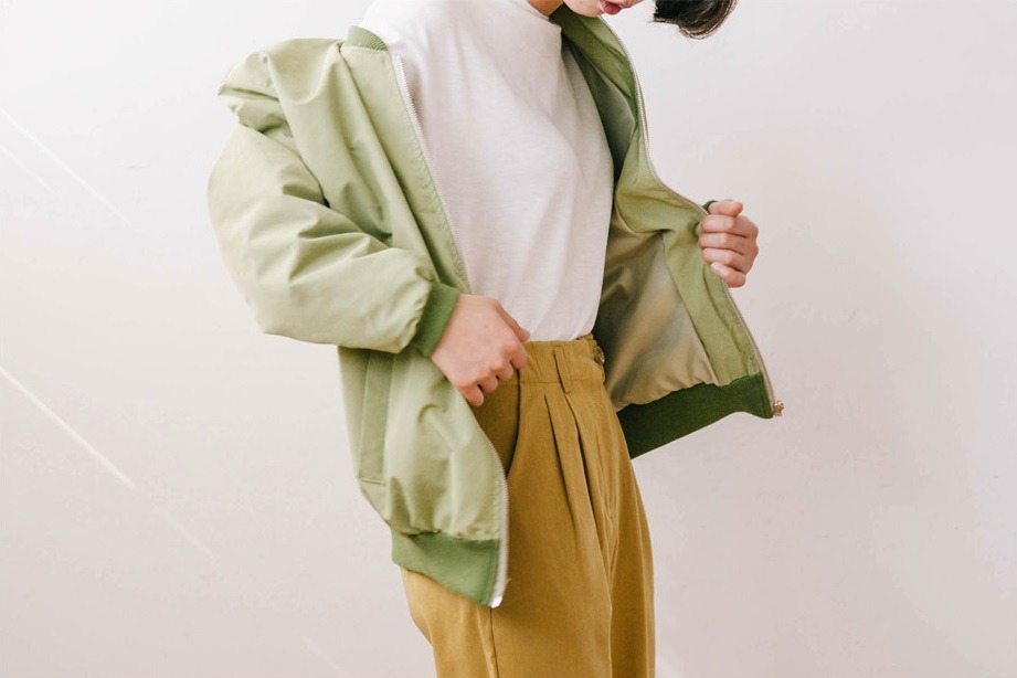 nyn-ja:    spring color ma-1 jacket ( green,blue )  