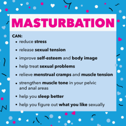plannedparenthood:  Masturbation is the safest sex out there, since you can’t get pregnant or an STD from masturbating. It’s also a good way to get to know your body.