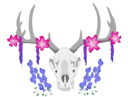 thelastpilot:Another combination prompt! The prompt was Wolf+Deer, so I combined a wolf skull with d