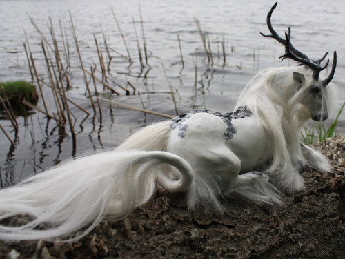 quequinoxart:Kirins by Quequinox Art, 2011-2013. Each kirin is a ooak sculpture, handmade from polym