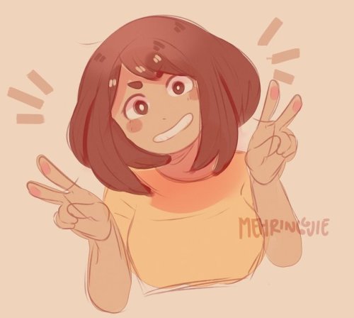  [ ko-fi | twitter | commissions ] uraraka doodles for her bday! i love my wife