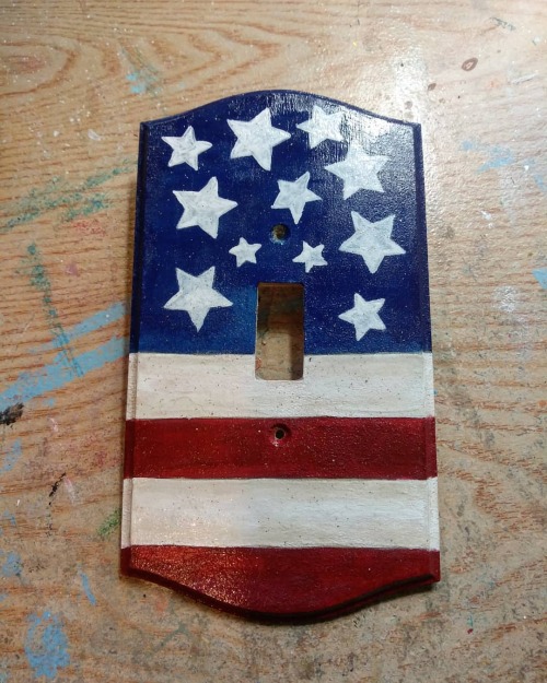Patriotic switch plate. Would make a nice addition to an old country farmhouse. At least thats where