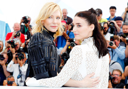 junhoegif: Rooney Mara and Cate Blanchett attend the ‘Carol’ Photocall during the 68th annual Cannes Film Festival on May 17, 2015 in Cannes, France. 